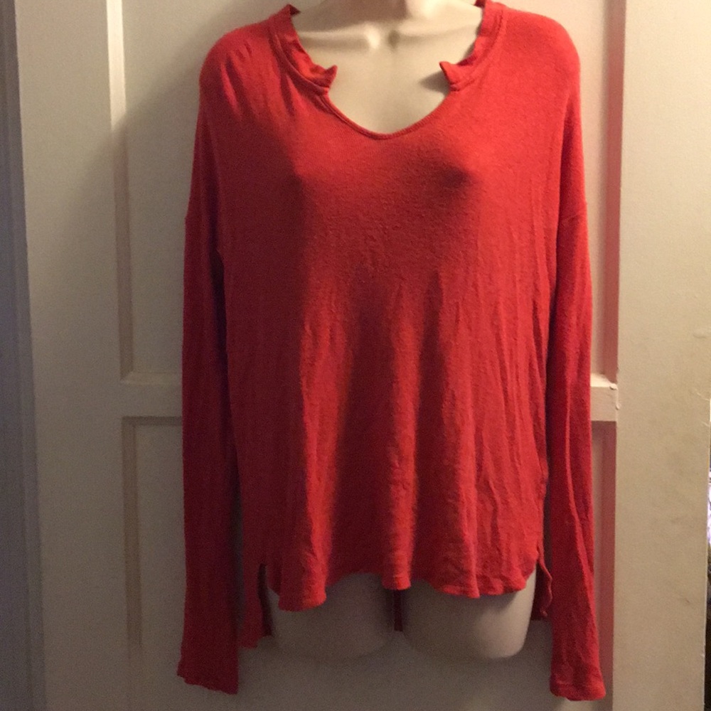 Bordeaux long sleeve shirt. Size S.